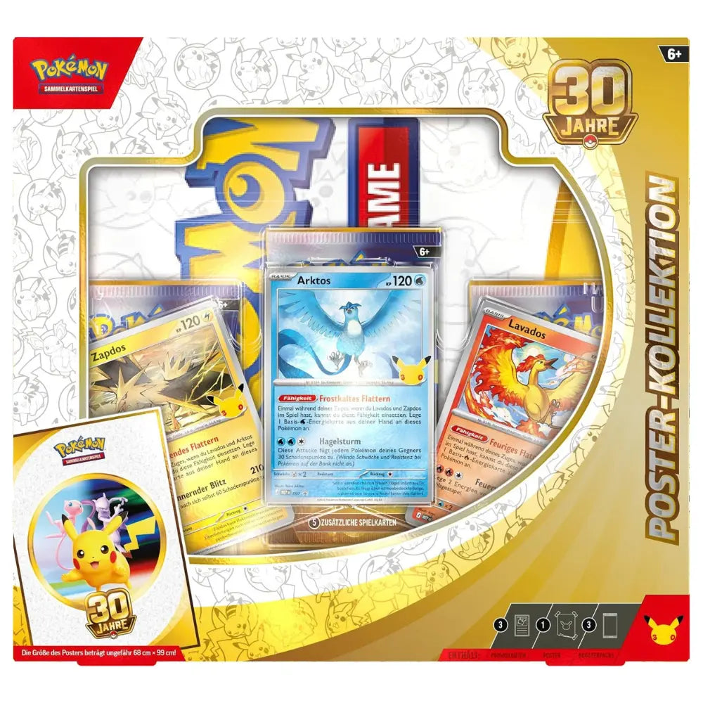 Pokemon 30 Jahre Poster Kollektion – Nahaufnahme Promokarte Arktos – bei CardsRfun