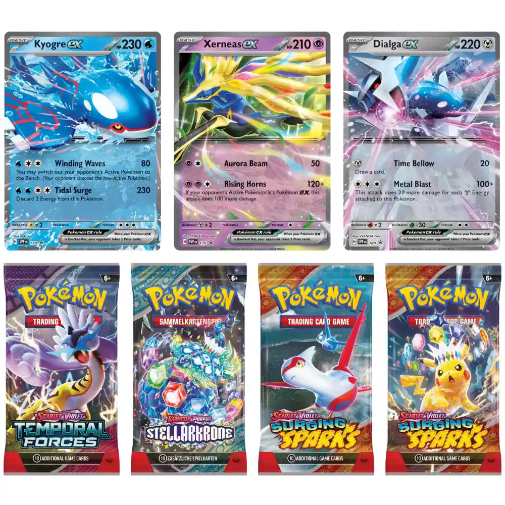 Pokemon Azure Legends Tin Dialga Xerneas Kyogre CardsRfun