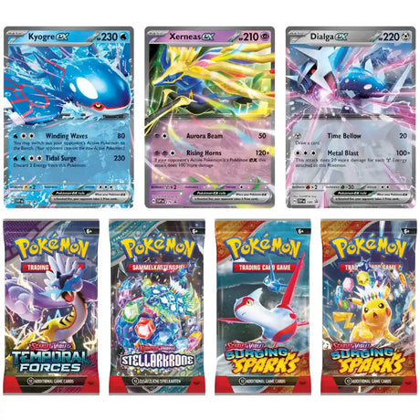 Pokemon Azure Legends Tin Dialga Xerneas Kyogre CardsRfun