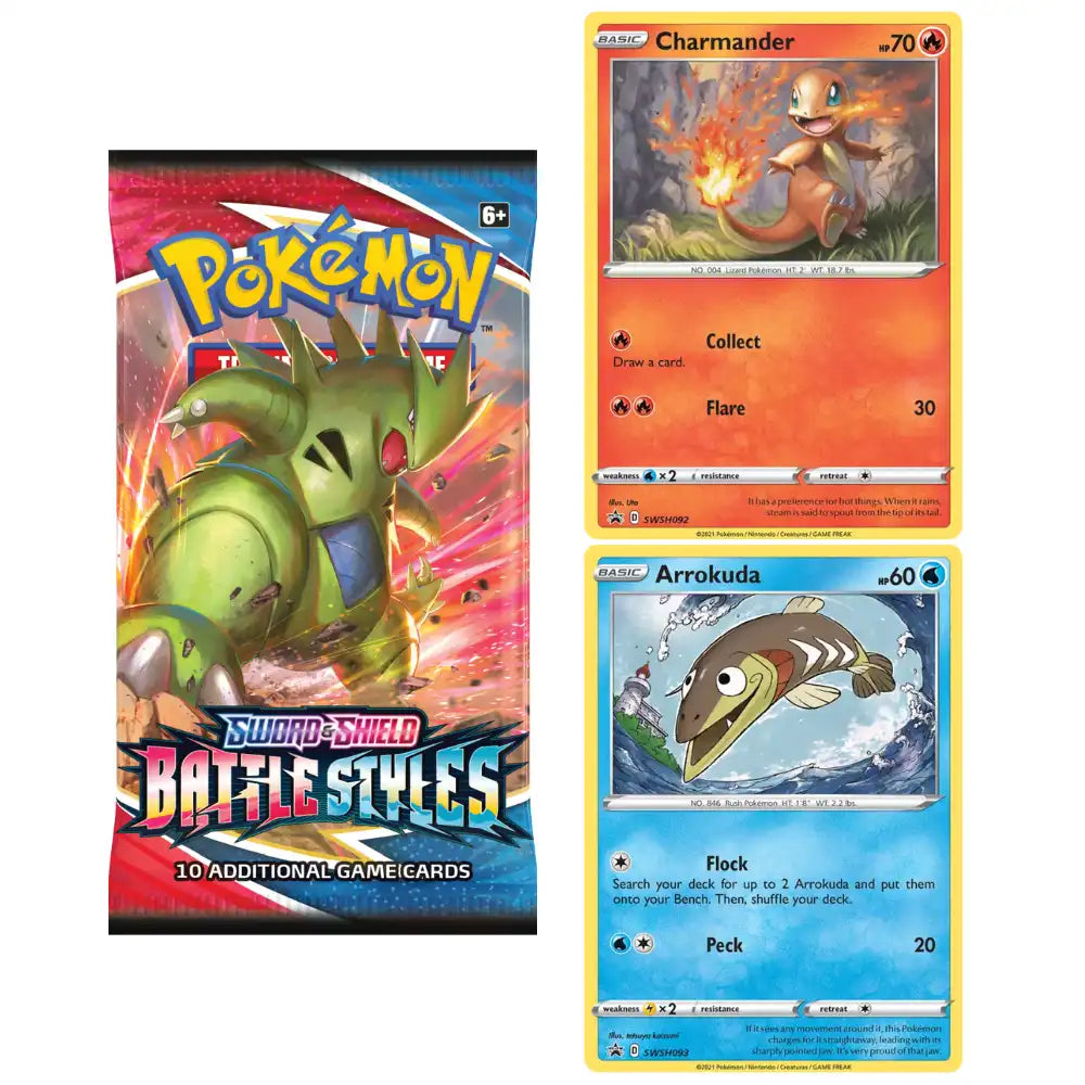 Battle Styles: 1-Pack Blister Charmander/ Arrokuda CardsRfun