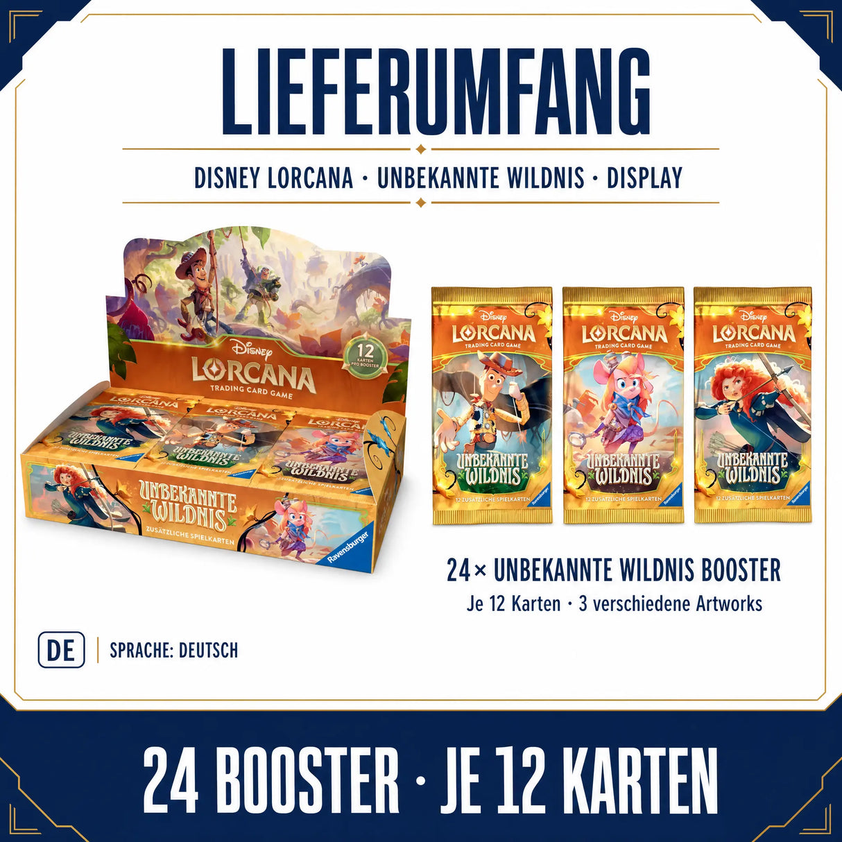 Disney Lorcana: Unbekannte Wildnis - Display (DE)