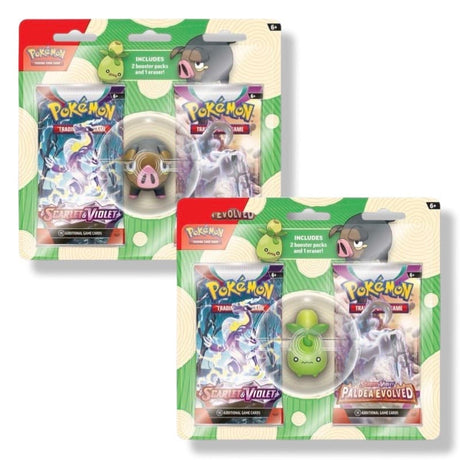 Pokemon Back to School Eraser Blister - Smoliv / Lechonk