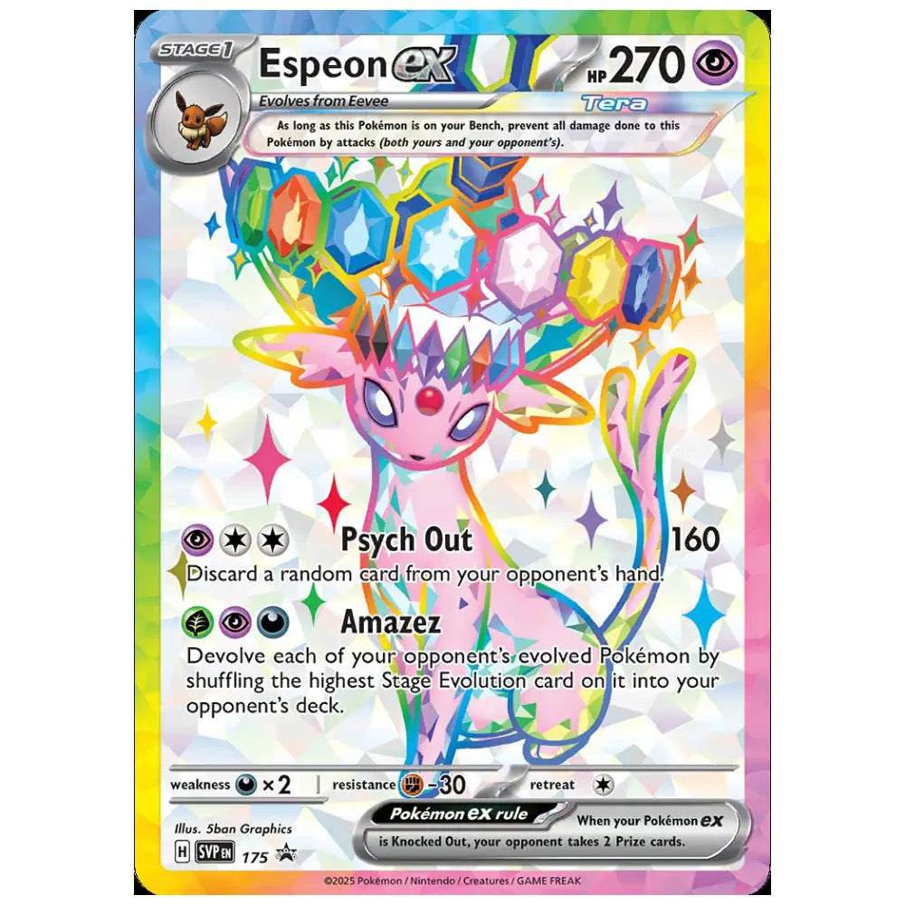 Pokemon Espeon ex - SVP 175 - Fullart Promo CardsRfun
