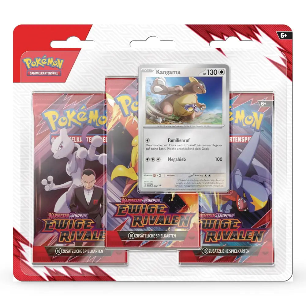 Pokemon Ewige Rivalen: 3-Pack Blister Zebritz Kangama CardsRfun