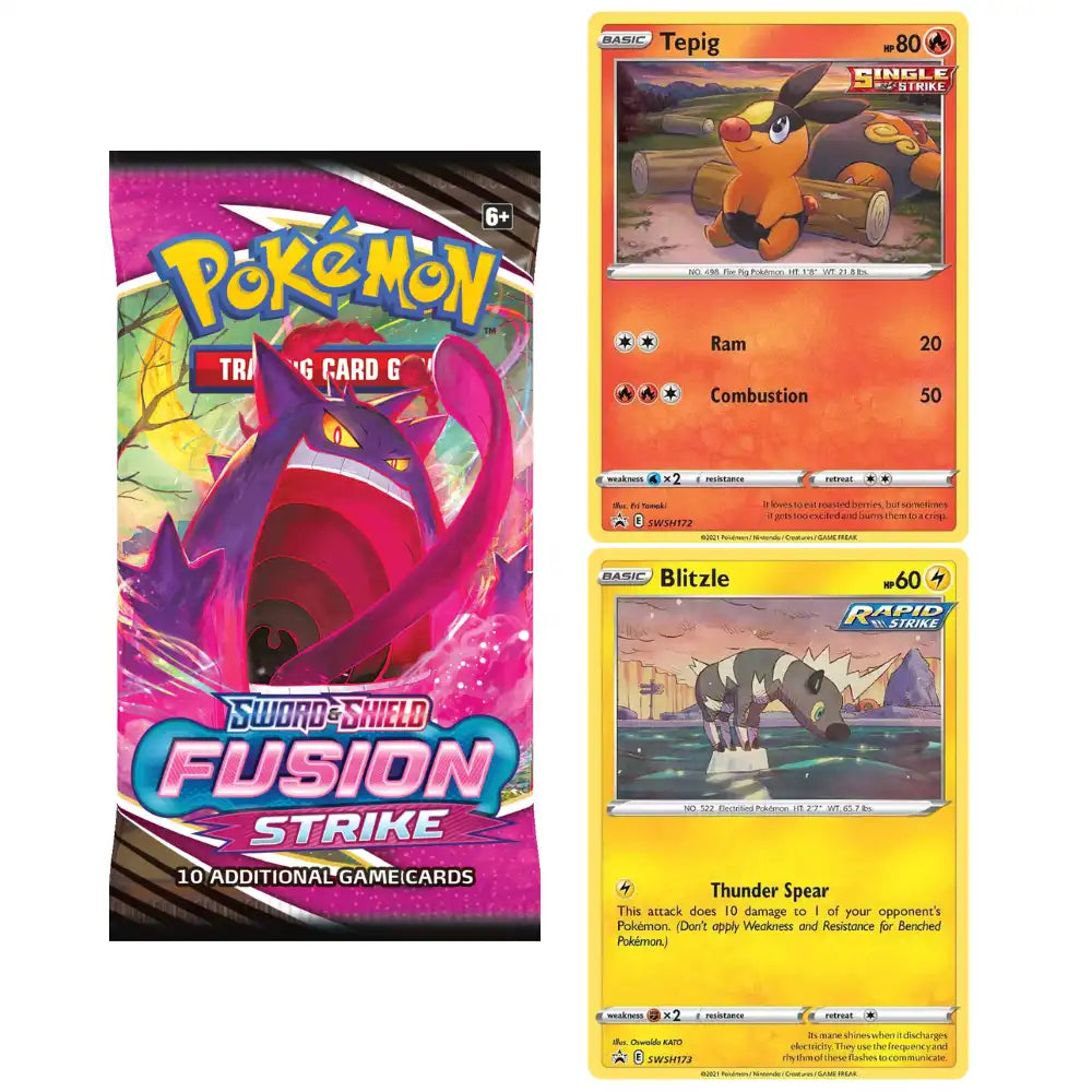 Pokemon Fusion Strike: 1-Pack Blister Tepig/ Blitzle