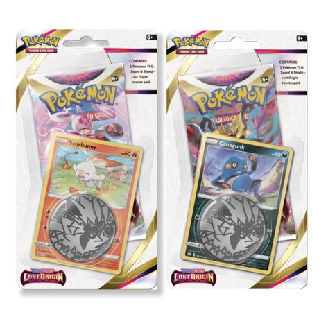 Pokemon Lost Origin: 1-Pack Blister Scorbunny/ Croagunk