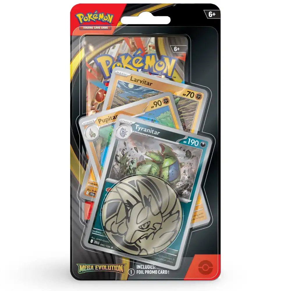 Pokemon Mega Evolution: 1-Pack Premium Blister Meowscarada Tyranitar CardsRfun