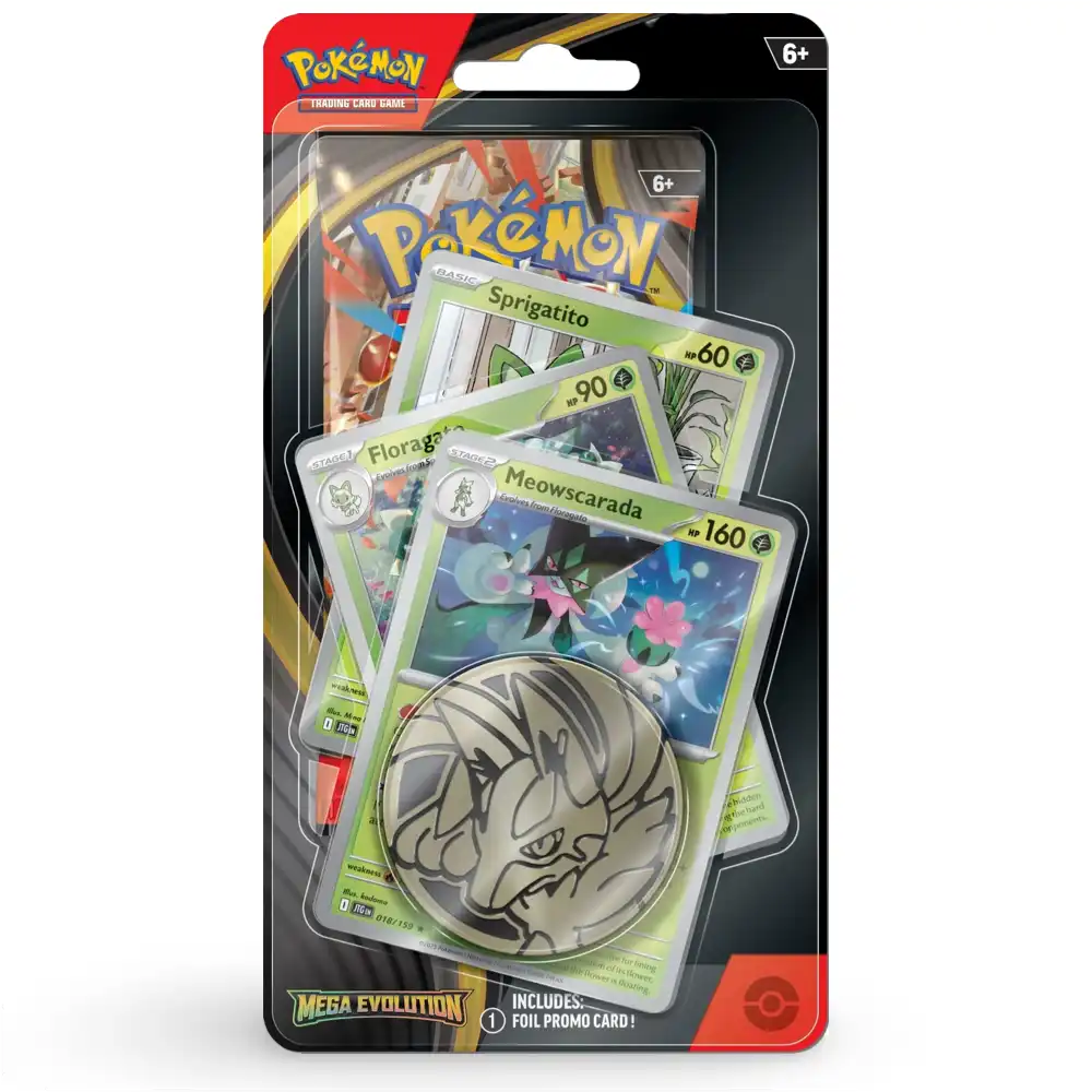 Pokemon Mega Evolution: 1-Pack Premium Blister Meowscarada Tyranitar CardsRfun