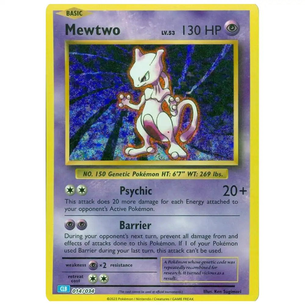 Mewtwo - 014/034 - Trading Card Game Classic (CL) CardsRfun