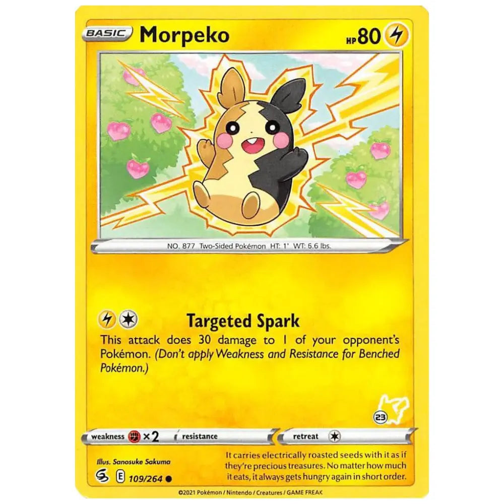 Morpeko - 109/264 (#23 Pikachu Stamped) - Battle Academy 2022 (BA22) CardsRfun