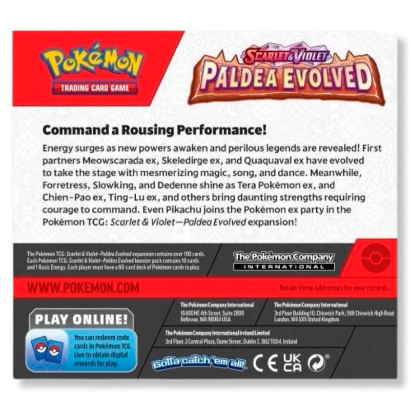 Pokemon Paldea Evolved - Booster Display