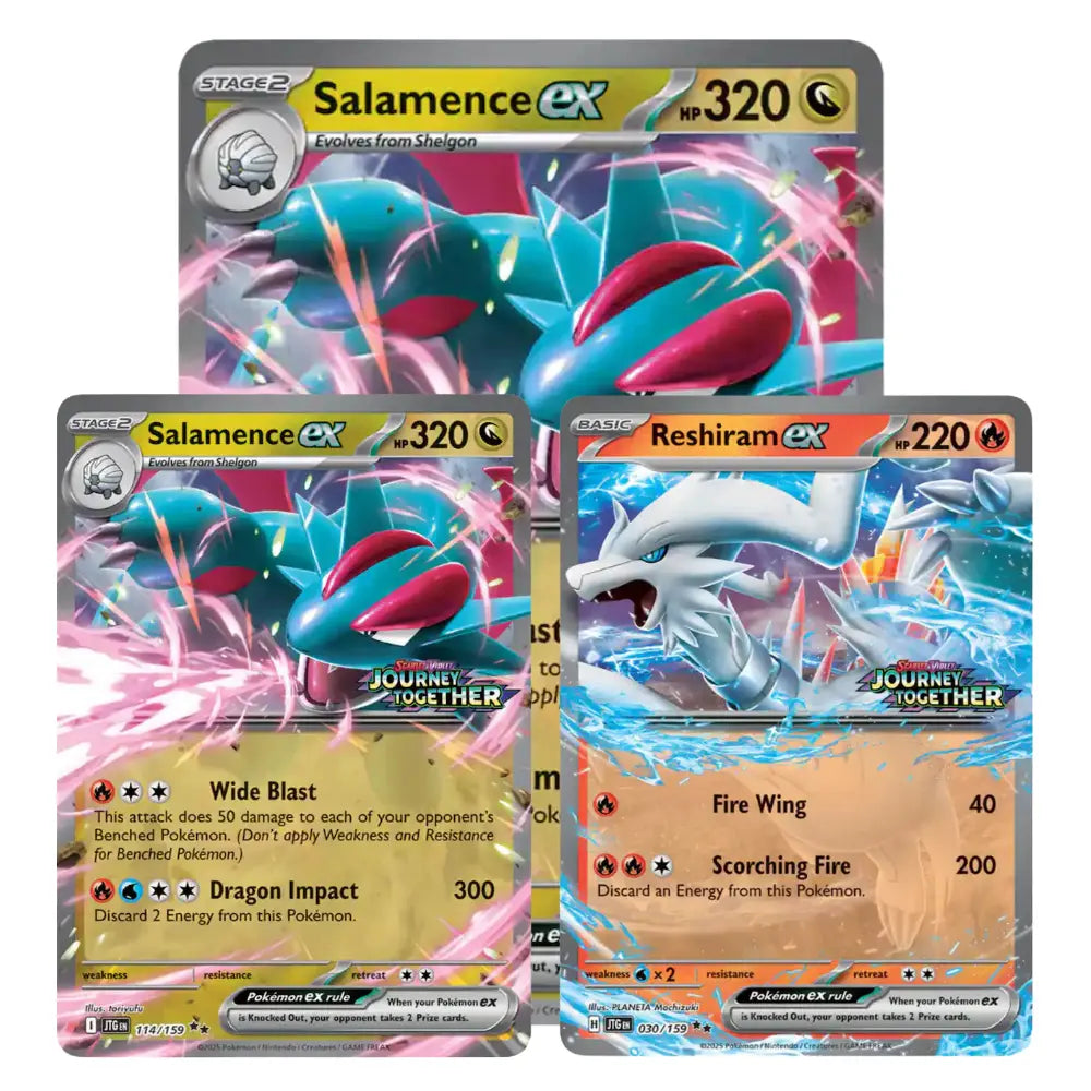 Pokemon Salamanca ex & Reshiram ex Premium Collection CardsRfun