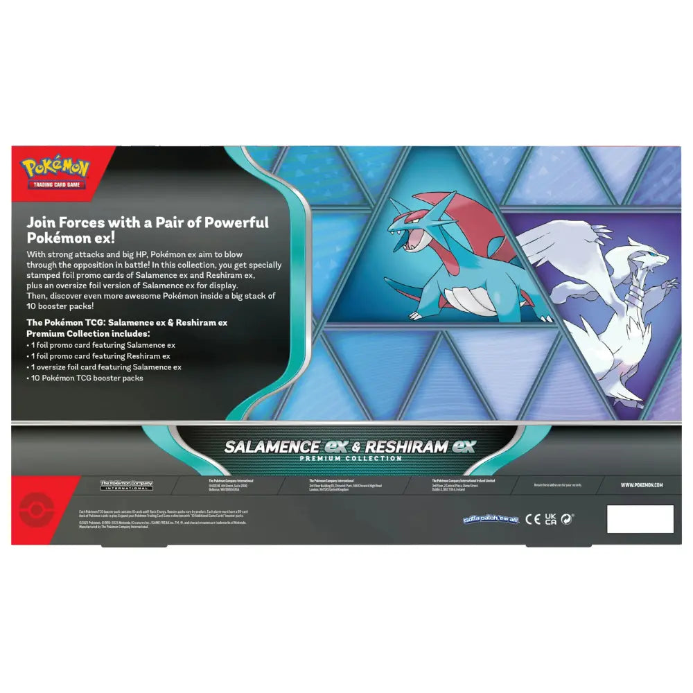 Pokemon Salamanca ex & Reshiram ex Premium Collection CardsRfun
