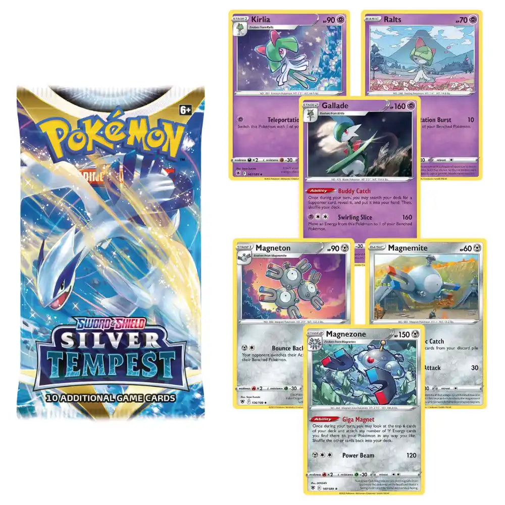Pokemon Silver Tempest: 1-Pack Blister Gallade / Magnezone CardsRfun