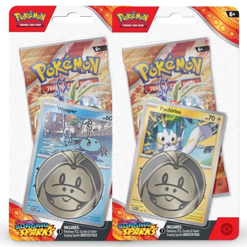 Pokemon Surging Sparks: 1-Pack Blister Wooper / Pachirisu