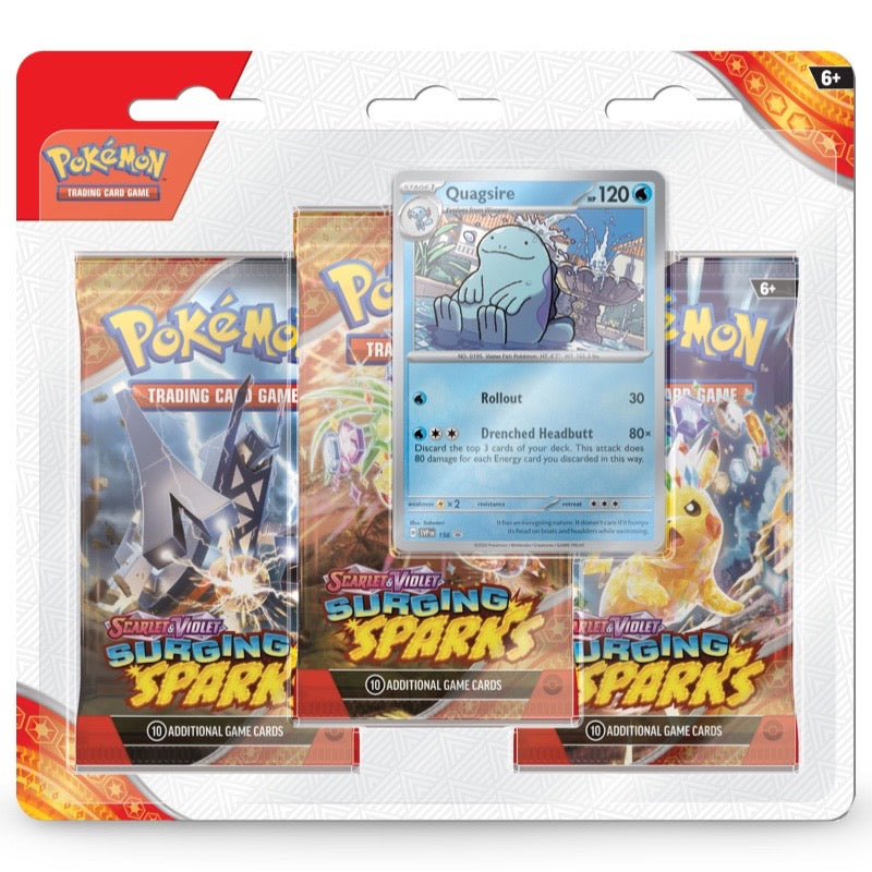 Pokemon Surging Sparks: 3-Pack Blister Quagmire Zapdos