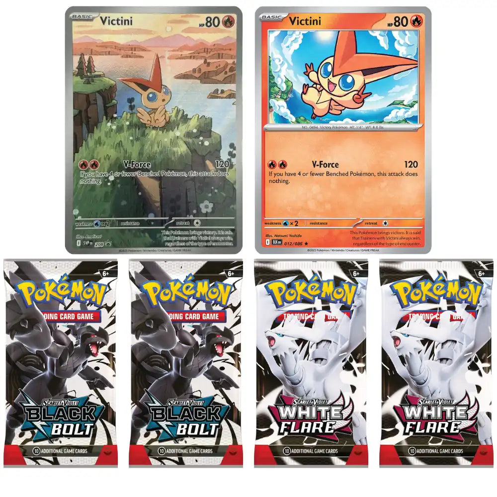 Pokemon Black Bolt & White Flare Victini Illustration Collection (SV10.5) CardsRfun