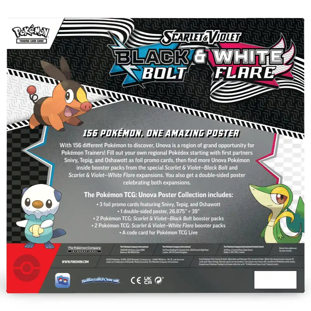 Pokemon Black Bolt & White Flare Poster Collection (SV10.5) CardsRfun