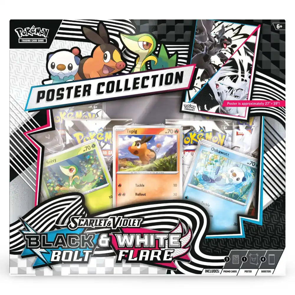 Pokemon Black Bolt & White Flare Poster Collection (SV10.5) CardsRfun