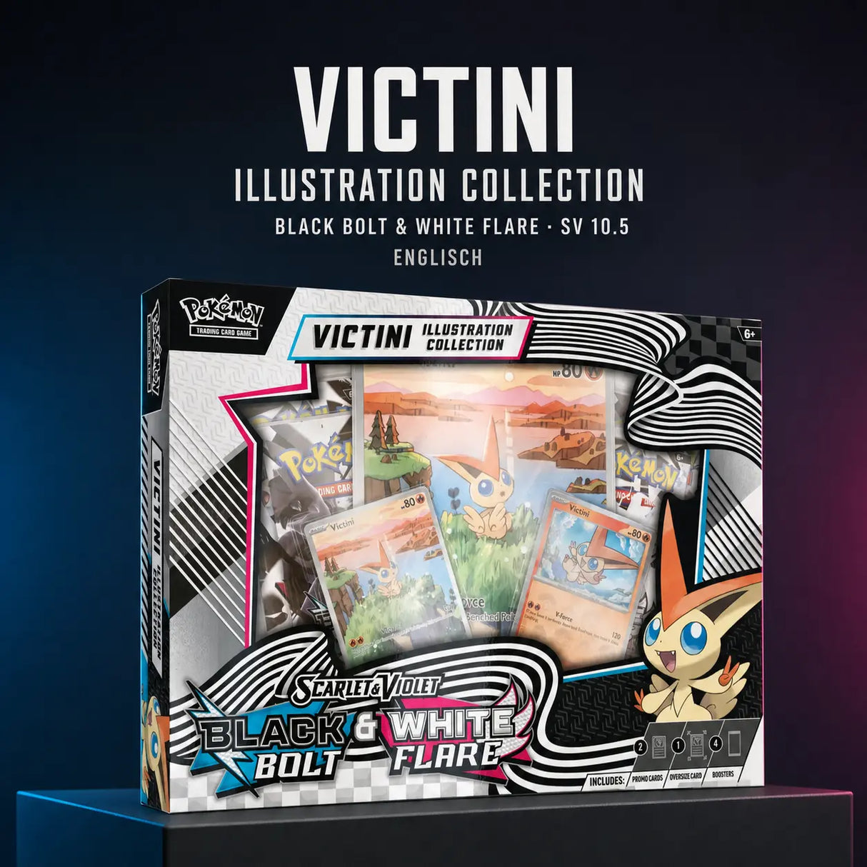 Pokemon Black Bolt & White Flare - Victini Illustration Collection (SV 10.5) (B-Stock)