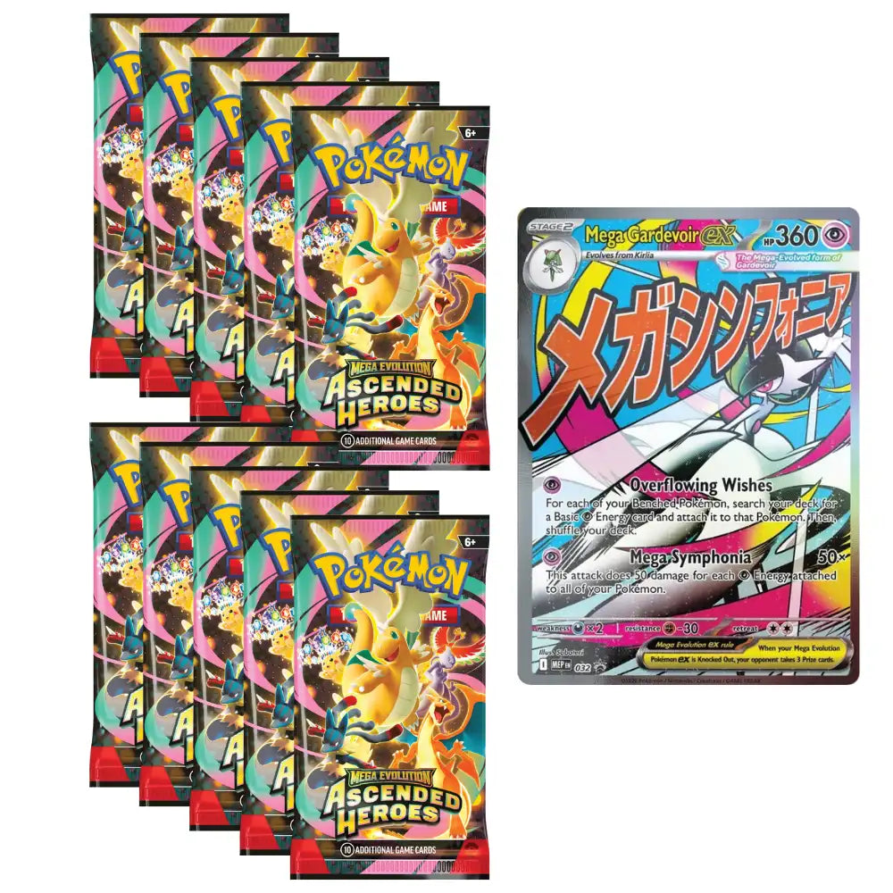 Pokemon Ascended Heroes - Premium Poster Collection Mega Gardevoir Mega Lucario CardsRfun