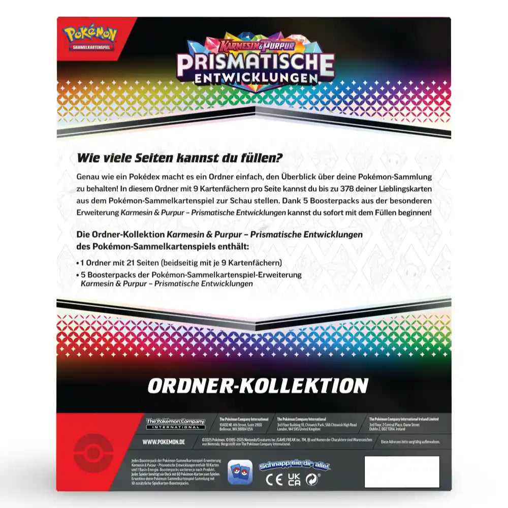 Pokemon Prismatische Entwicklungen - Binder Kollektion CardsRfun