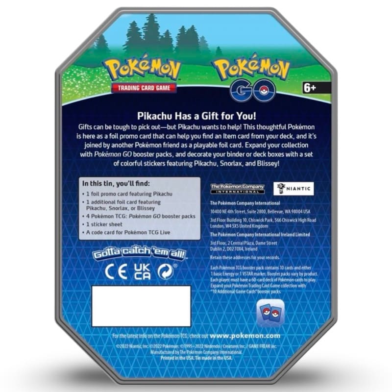 Pokemon Go Tin: Pikachu/ Blissey/ Snorlax