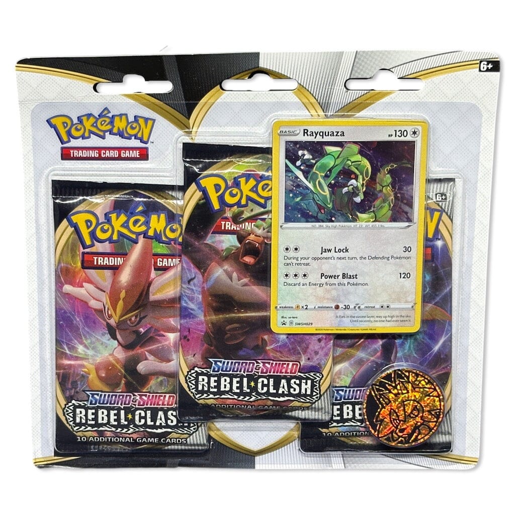 Pokemon Produkte Rebel Clash: 3-Pack Blister Rayquaza/ Duraludon