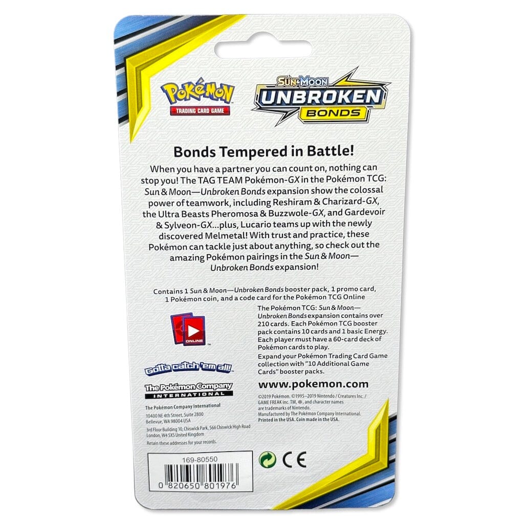 Pokemon Unbroken Bonds: 1-Pack Blister Pikachu/ Eevee