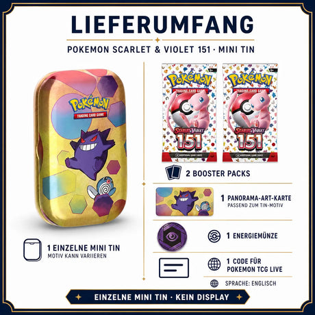 151 mini booster box Pokemon Scarlet & Violet - Tin including popular Pokmon such as Pikachu how many packs come in
