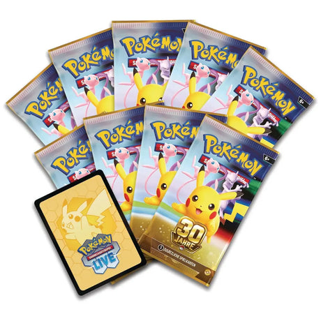 Pokemon 30 Jahre Top-Trainer-Box 9 Booster und Code-Karte – bei CardsRfun