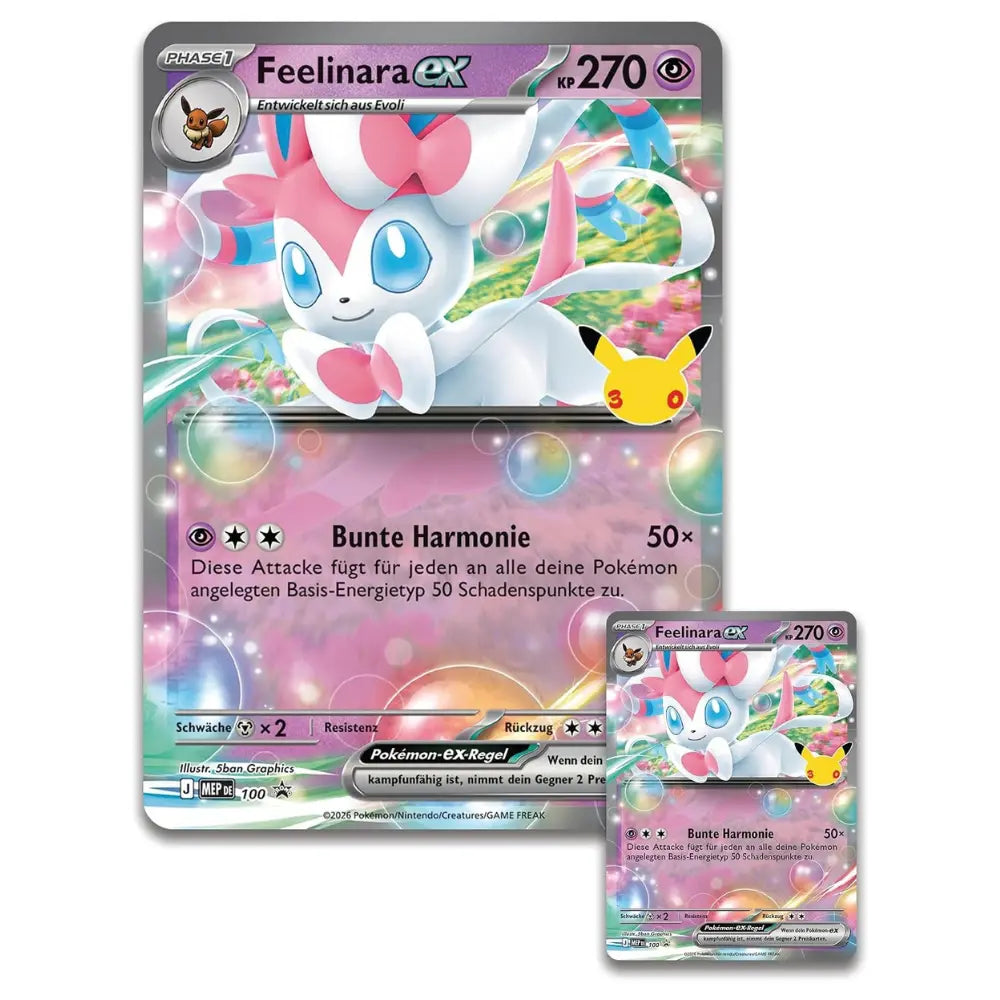 Pokemon 30 Jahre Feelinara ex Promokarte und übergroße Karte – bei CardsRfun
