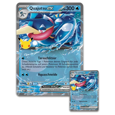 Pokemon 30 Jahre Quajutsu ex Promokarte und übergroße Karte – bei CardsRfun