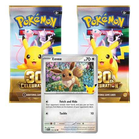 Pokemon 30th Celebration 2-Pack Blister – Eevee Foil-Promo und 2 Booster – bei CardsRfun