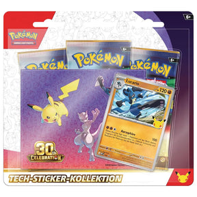 Pokemon 30 Jahre Tech Sticker Kollektion Lucario – Verpackung mit Promokarte – bei CardsRfun