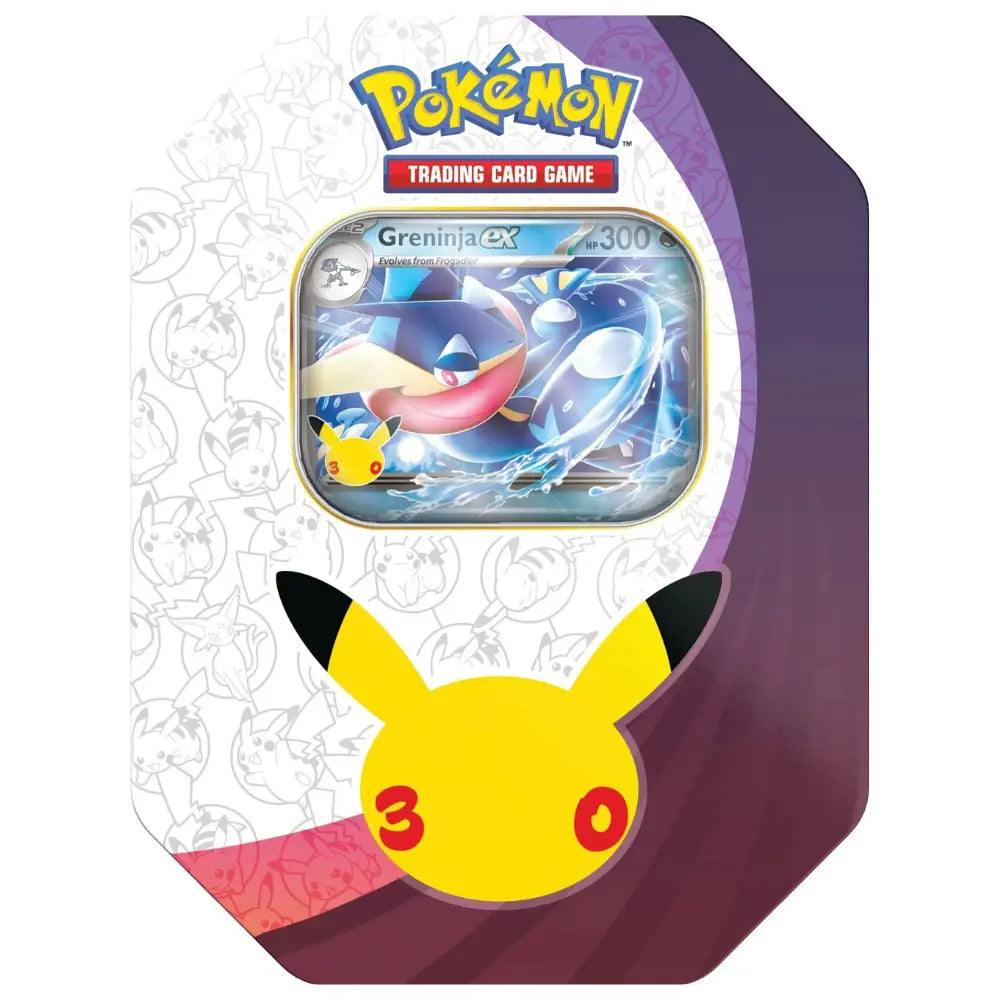 Pokemon 30th Celebration ex Tin Greninja ex – Metall-Tin mit Foil-Promo – bei CardsRfun
