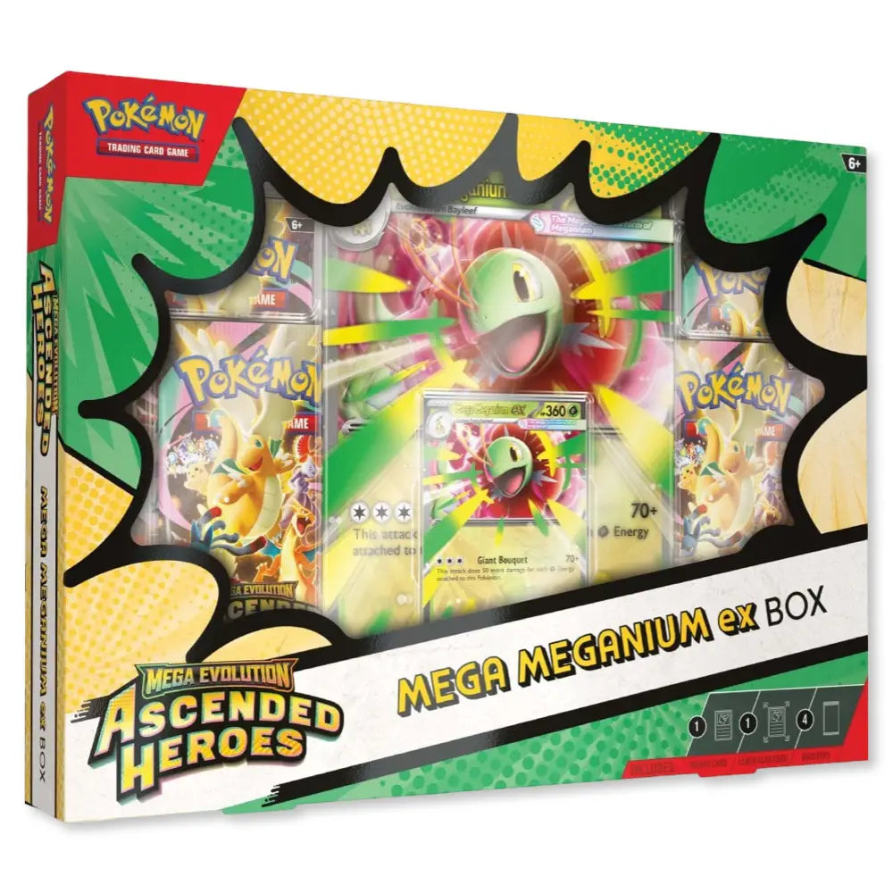Pokemon Ascended Heroes - Mega Meganium/ Mega Emboar/ Mega Feraligatr Box CardsRfun
