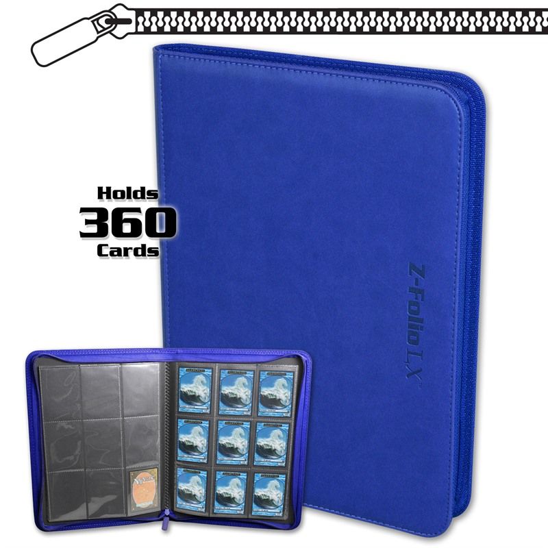 BCW Zipper-Folio 9-Pocket LX Portfolio Blau