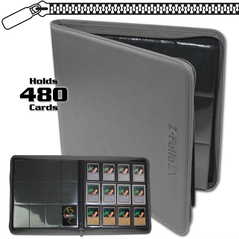 BCW Zipper-Folio 12-Pocket LX Portfolio Grau