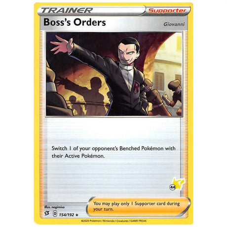 Boss's Orders - 154/192 (#44 Pikachu Stamped) - Battle Academy 2022 (BA22) CardsRfun