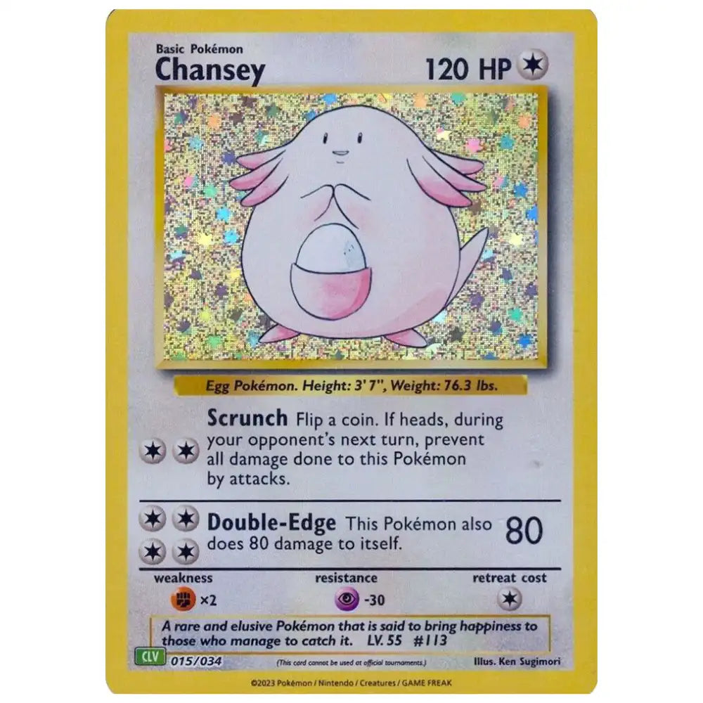 Chansey - 015/034 - Trading Card Game Classic (CL) CardsRfun