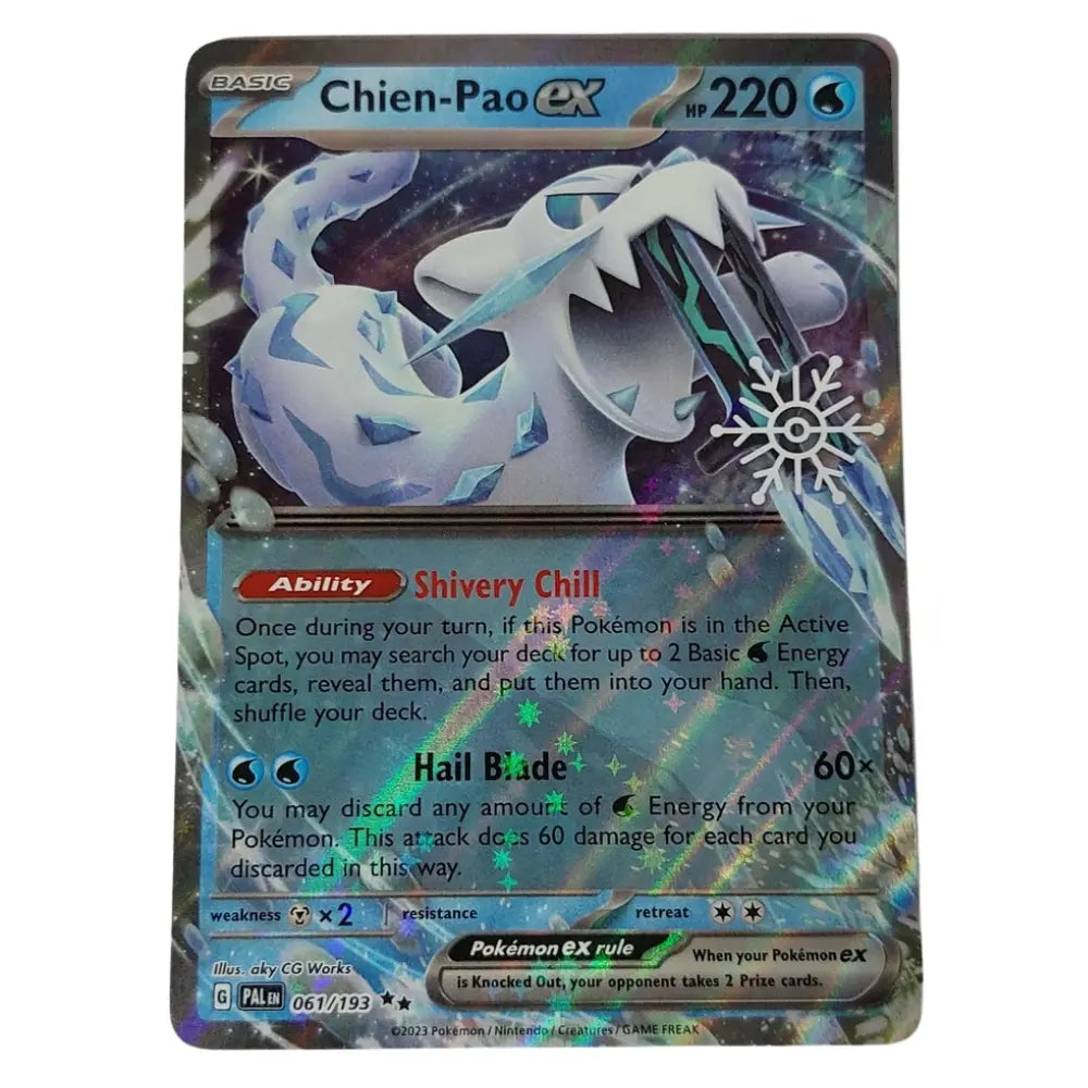 Pokemon Chien-Pao ex PAL 061/193 Paldea Evolved Schneeflocke Stempel – bei CardsRfun