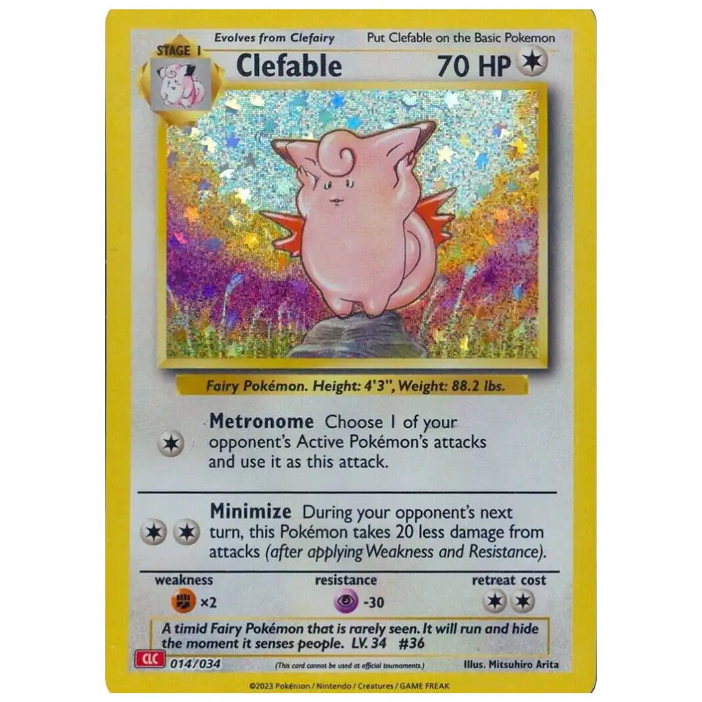 Clefable - 014/034 - Trading Card Game Classic (CL) CardsRfun