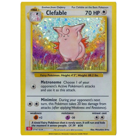 Clefable - 014/034 - Trading Card Game Classic (CL) CardsRfun