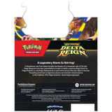 Rückseite Delta Reign Booster Display mit Inhaltsangabe – bei CardsRfun