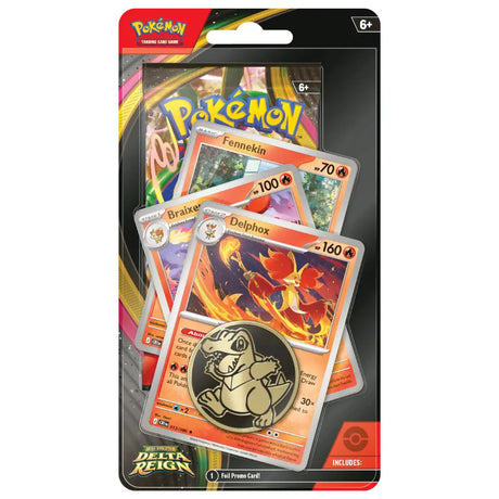 Delta Reign Premium Blister Delphox-Linie Fennekin Braixen Delphox – bei CardsRfun