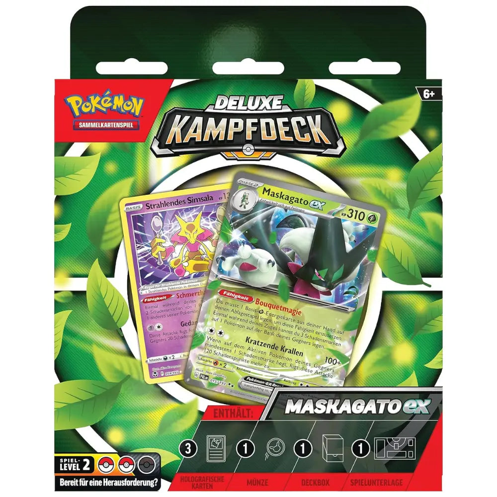 Pokemon Deluxe Kampfdeck Maskagato ex Verpackung Detailansicht DE – bei CardsRfun