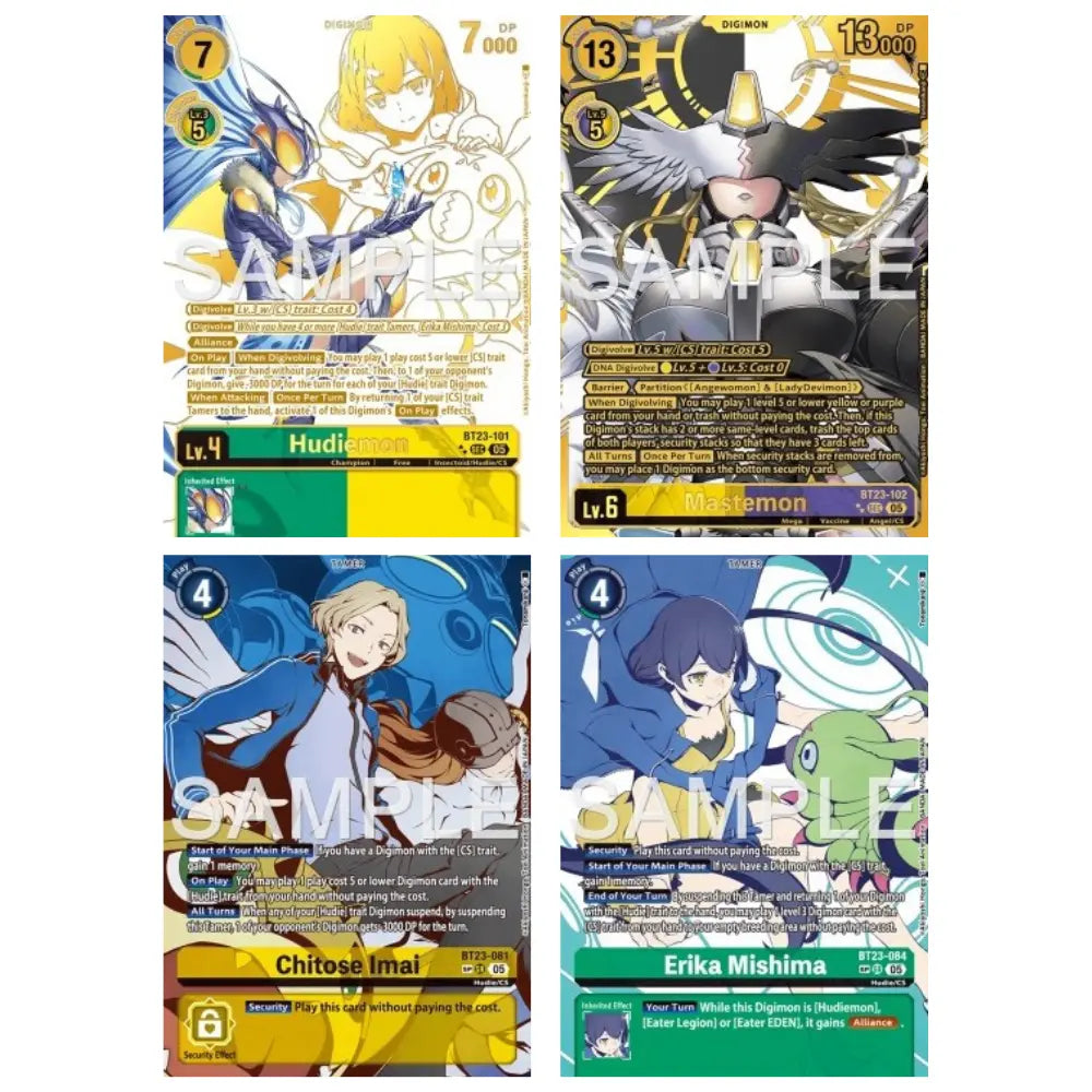 Digimon Hackers Slumber BT23 Kartenbeispiele Hudiemon Mastemon – bei CardsRfun