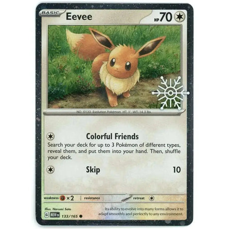 Pokemon Eevee - MEW 133/165 - Schneeflocke Stempel