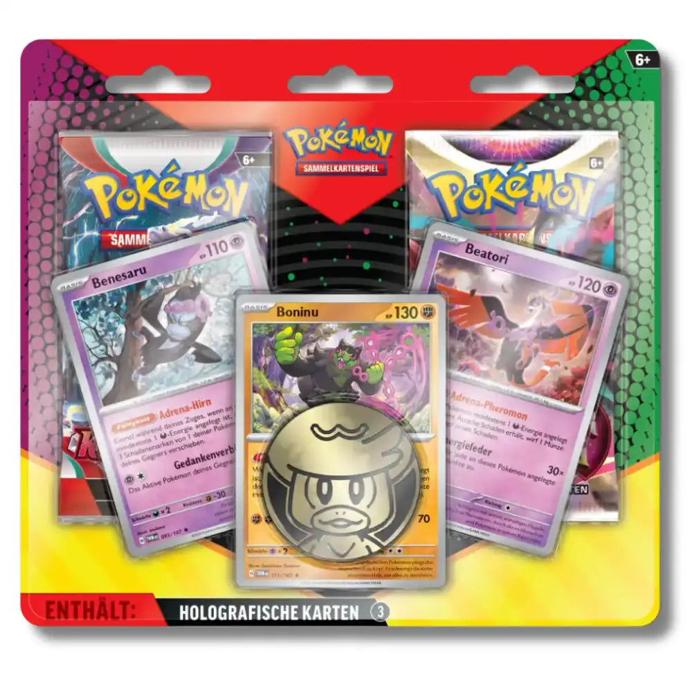 Pokemon Enhanced 2-Pack Blister - Benesaru, Boninu & Beatori CardsRfun